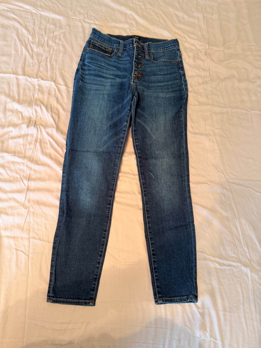 J. Crew Skinny Jeans in Medium Blue Wash